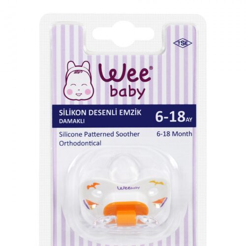 Wee Baby Silikon Desenli Damaklı Emzik No:2(Askılı)