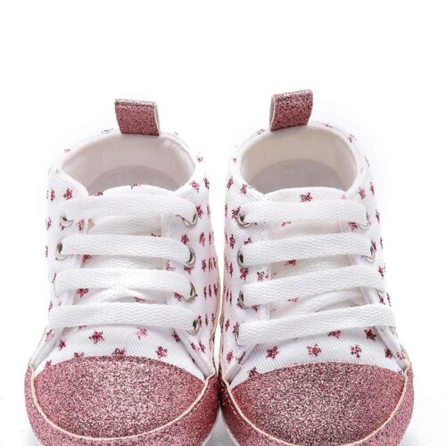 First Step Simli Yıldızlı Patik - Roze 3-7 Ay / No.17