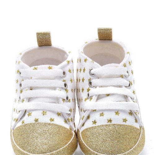 First Step Simli Yıldızlı Patik - Altın 12-16 Ay / No.19