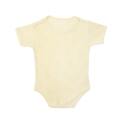 Sevi Bebe Jakarlı Yarım Kollu Body - Krem 9 Ay