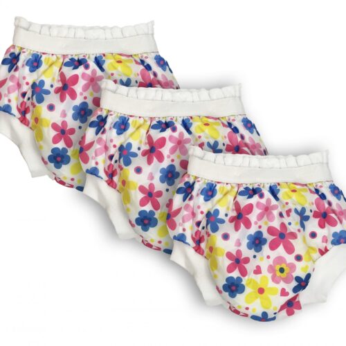 Sema Baby 3'lü Desenli Lüks Alıştırma Külodu No.3 20-25 kg - Flowers