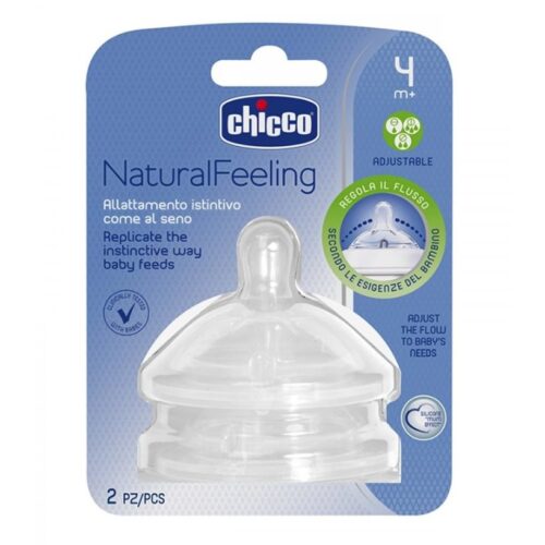 Chicco Naturalfeeling Biberon Emziği 4 ay+ Akış Ayarlı 2'li