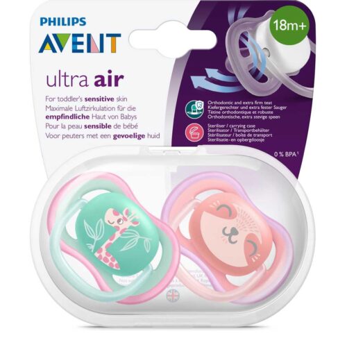 Philips Avent Ultra Air 2li Desenli Gece Emziği +18 Ay - Kız