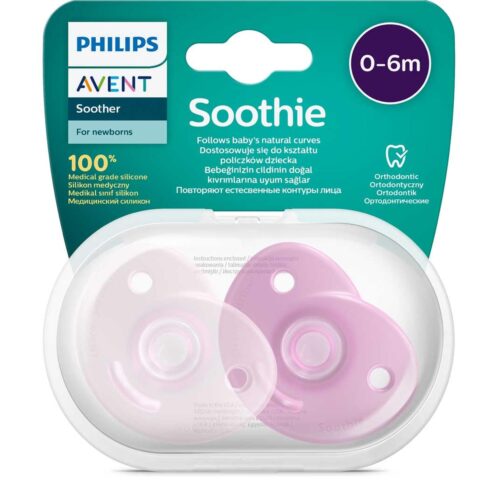 Philips Avent Soothie Ortodontik Saklama Kutulu 2li Emzik 0-6 Ay - Kız