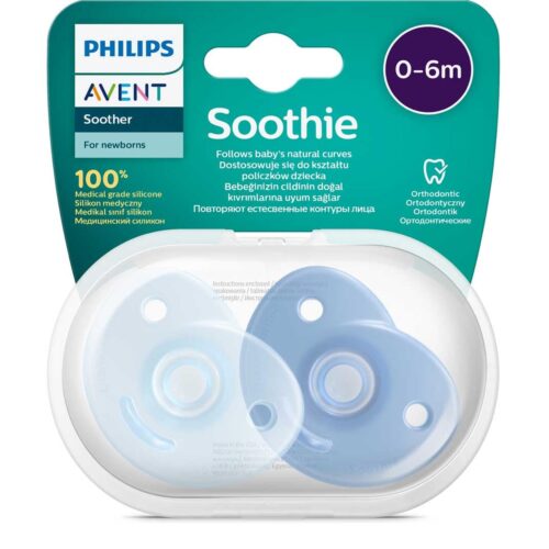 Philips Avent Soothie Ortodontik Saklama Kutulu 2li Emzik 0-6 Ay - Erkek